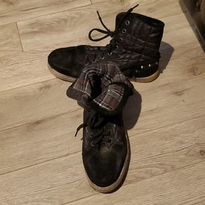 J.Litvack sneakers. Suede toe, studs, flannel inside size 38 equiv to 7